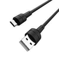  USB kabelis Borofone BX30 microUSB 1.0m silicone black 